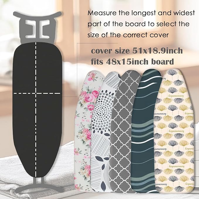 Ironing Board Cover with Two 5MM Thick Feltpads, Fits Standard Ironing Boards - Image 5