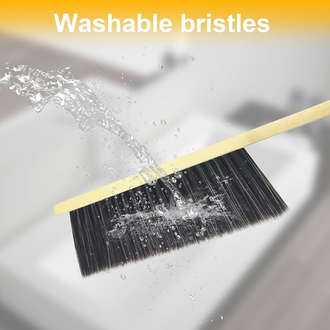 2 Pcs Hand Broom Brush, Wooden Handle Soft Bristle Cleaning Dust Brush，for - Image 6