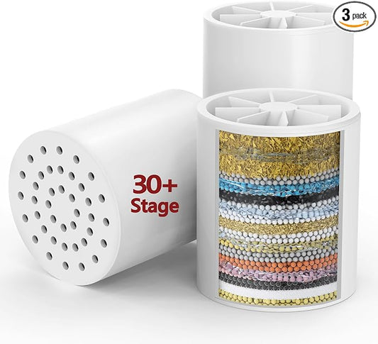 3 Pack 33 Stage Universal Shower Filter Replacement Cartridge by DesignedforaSpa-LikeShower