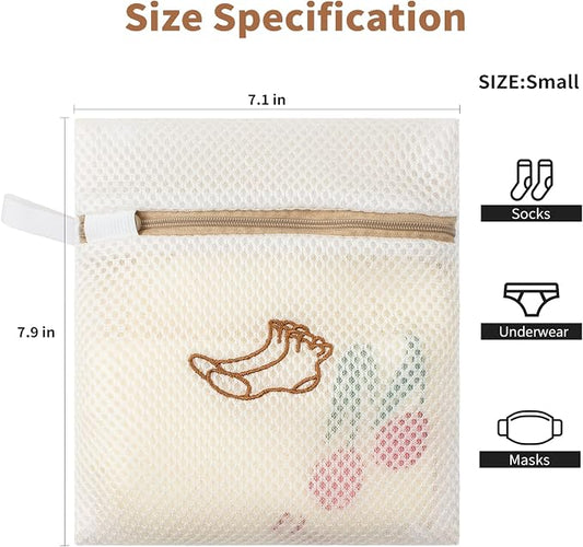 3 Pack Sock Laundry Bags by MDSXO- Small Durable Lingerie Delicates Bag - Image 2