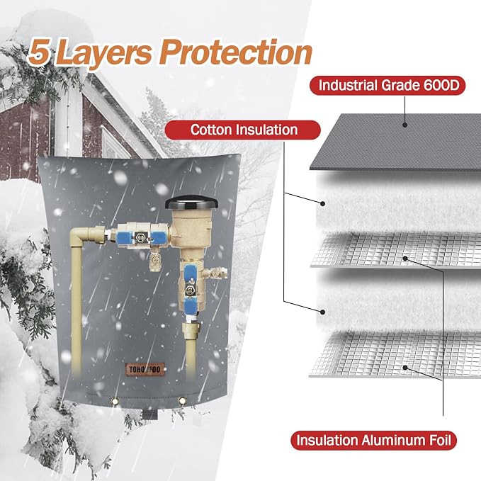 TOHONFOO Backflow Preventer Pipe Insulation Cover - Image 5