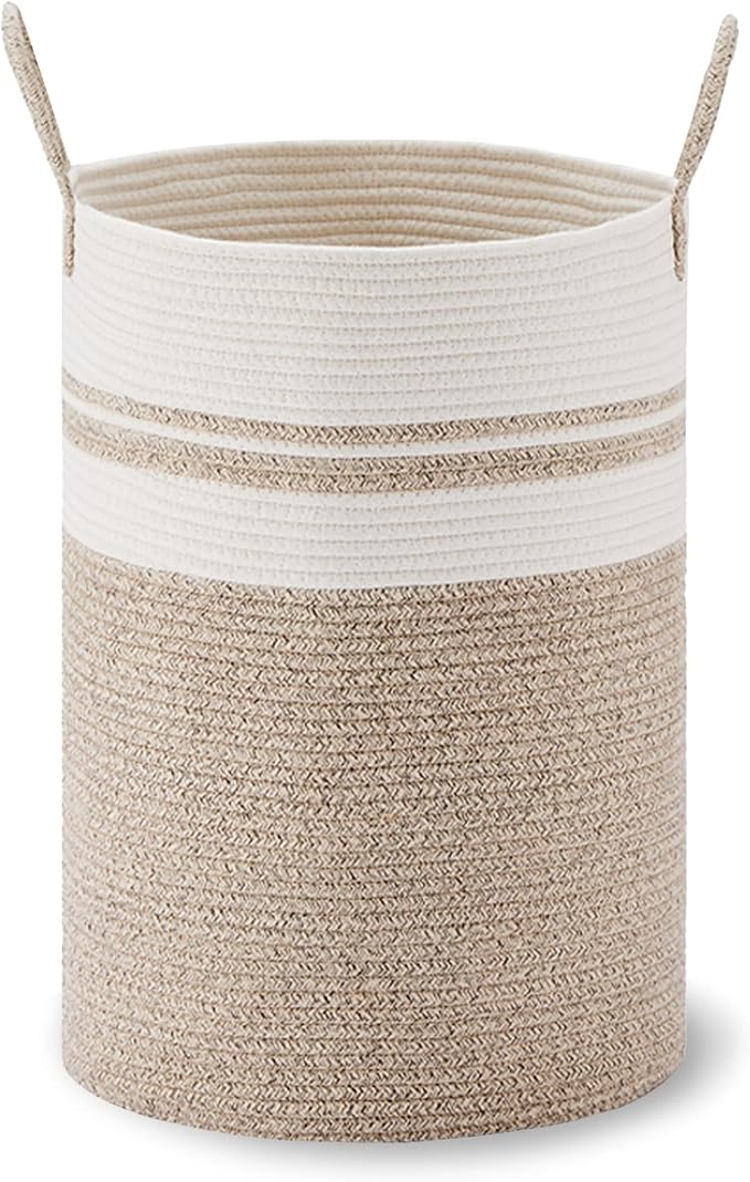 VIPOSCO Large Laundry Hamper, Tall Woven Rope Storage Basket - Image 8