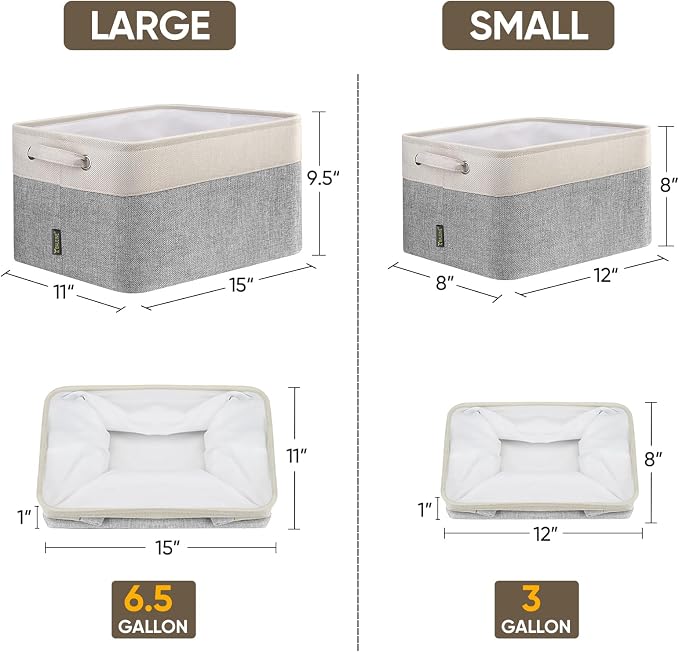 BALEINE 2 Pack Fabric Storage Bins - Image 2