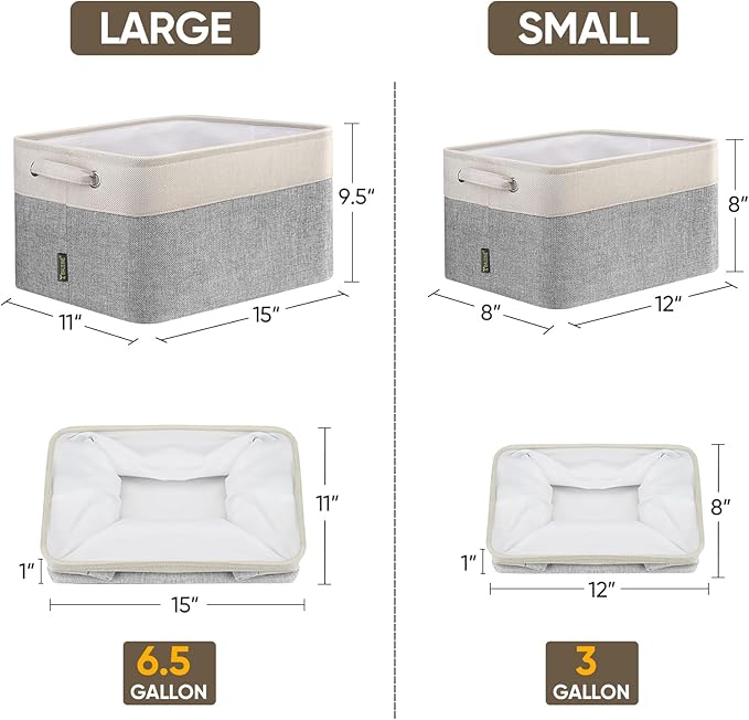 BALEINE 3 Pack Fabric Storage Bins - Image 2