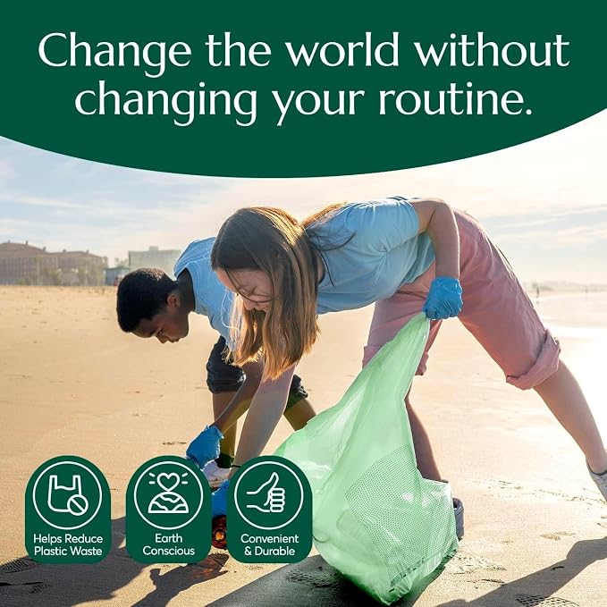 Cleanomic Compostable* 13 Gallon Trash Bags - Image 7
