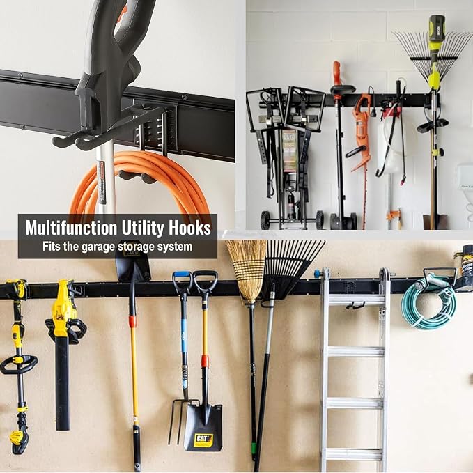 Wall Mount Tool Storage Rack, Heavy Duty Garage Storage Tool Organizer - Image 3