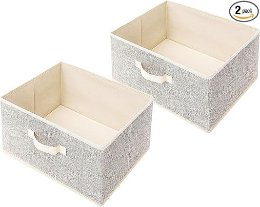 Storage Baskets, 15.7 Inch Woven Fabric Bins, Storage Cubes by EITMOW