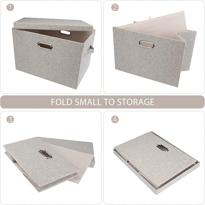 Large Quart Collapsible Stackable Storage Bins - Image 4