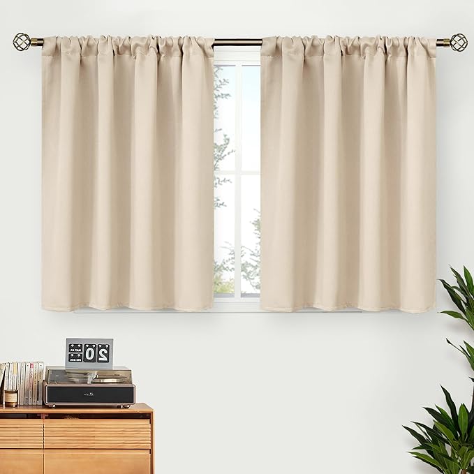 BGment Champagne Blackout Curtains 36 Inches Length by BGment