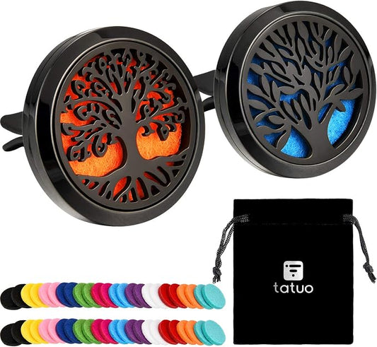 2 Pieces 316L Car Aromatherapy Oil Diffuser Air Freshener by Tatuo