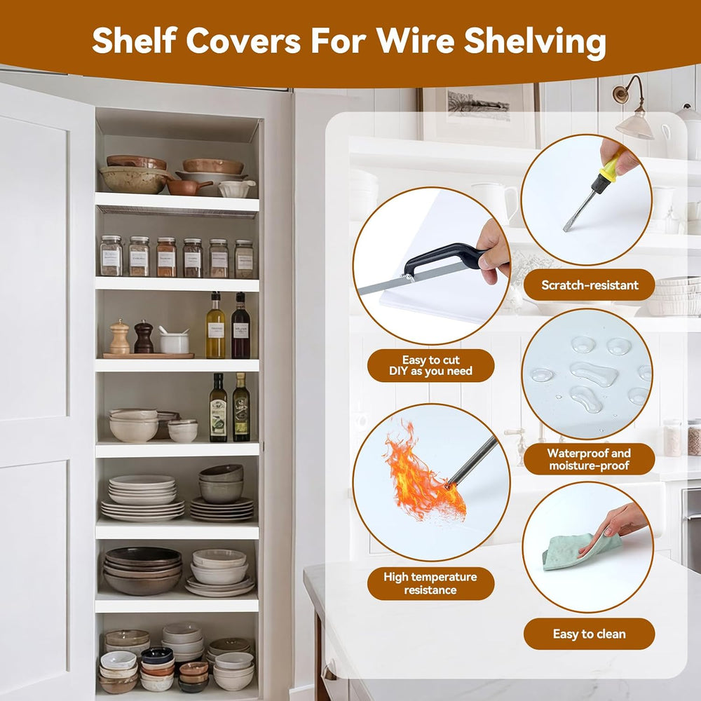 Wire Shelf Cover 24 * 16, 5 PCS Wire Rack Covers for Shelves