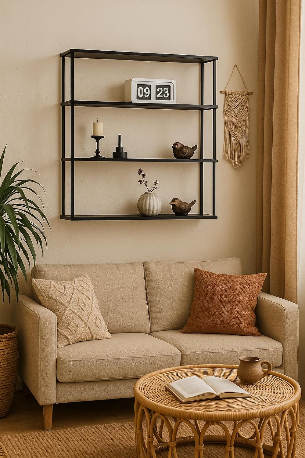 Mango Steam Wall-Mounted Steel Shelving Unit for Kitchen, Storage or Display ...