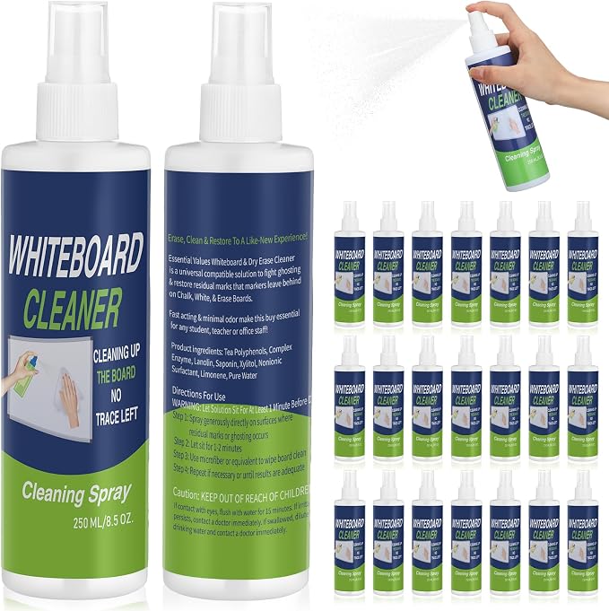 24 Pack Whiteboard Cleaner Spray Bottle 8.5oz Dry Erase Board Surface Cleaner by Swiffen