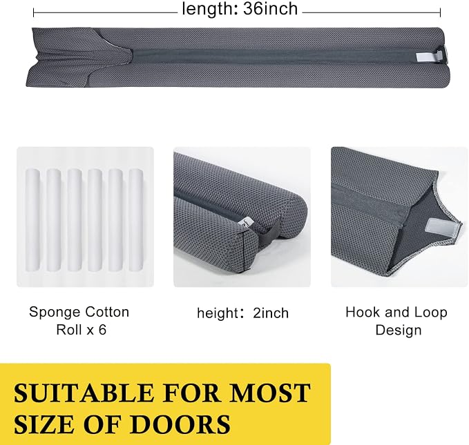 fowong 2 Pack Door Draft Stopper - Image 2