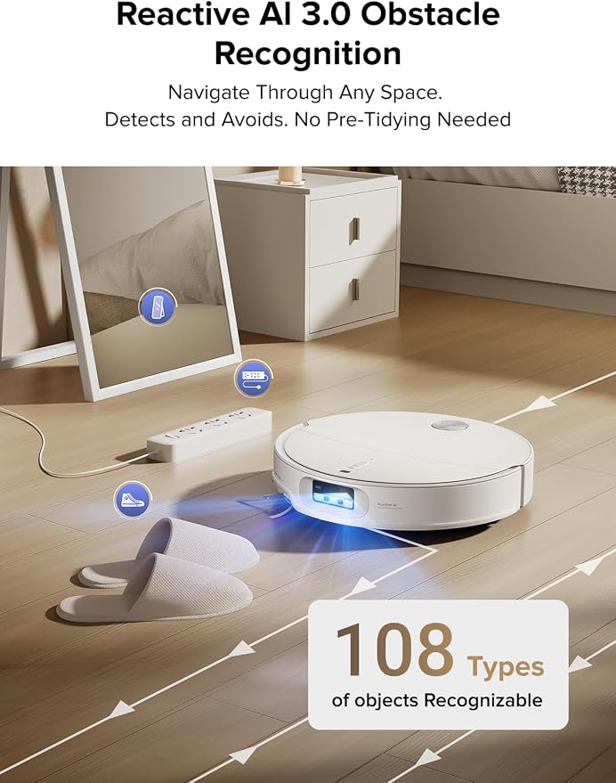roborock Qrevo CurvX Robot Vacuum and Mop, 000Pa Suction, 3.14’’ Ultra Slim - Image 5