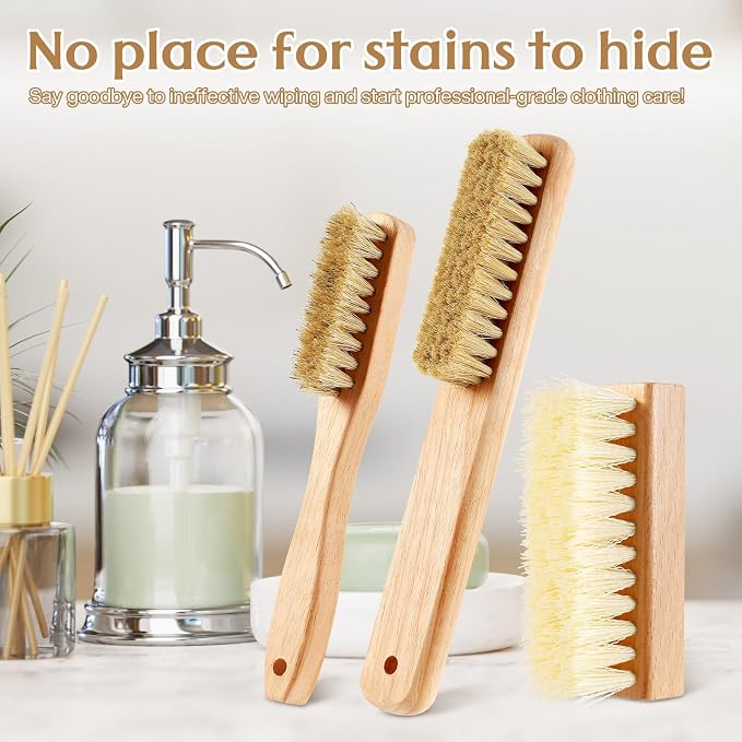 3 Pcs Wood Laundry Stain Brush Stain Remover Brushes - Image 7