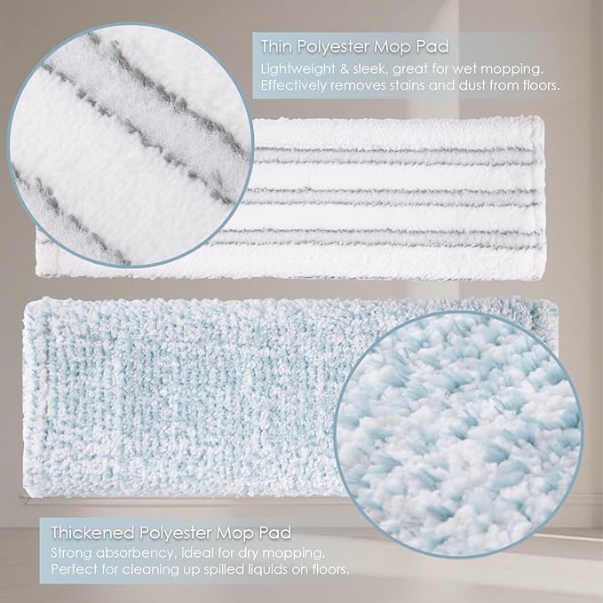 Dust Mop for Floor Cleaning, Magnetic Floor Flat Mop - Image 4