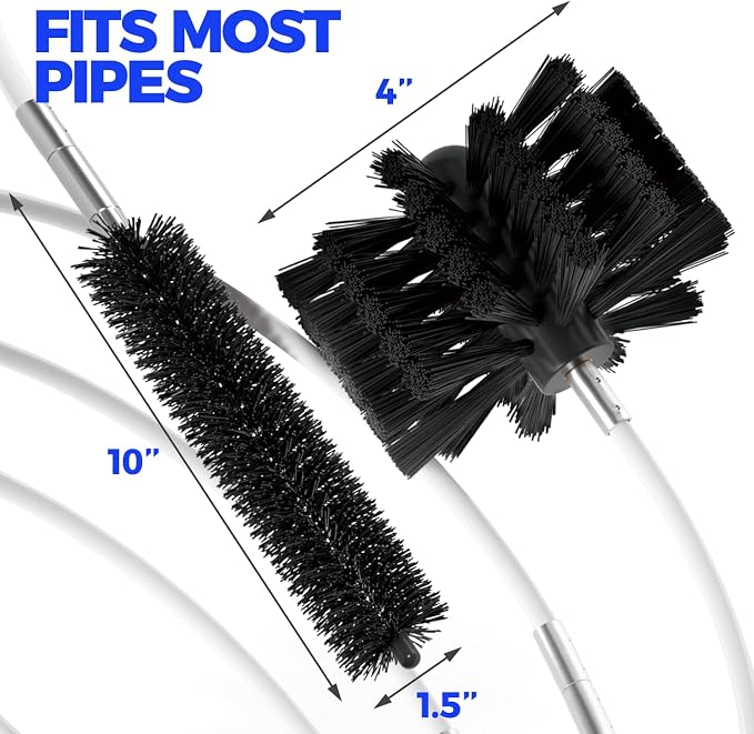 Holikme 16 Feet Dryer Vent Cleaner Kit, Lint Remover, Fireplace Chimney Brushes - Image 6