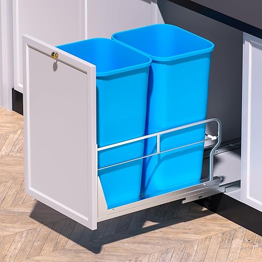 Insputer Dual Pull Out Trash Can Under Cabinet by Insputer
