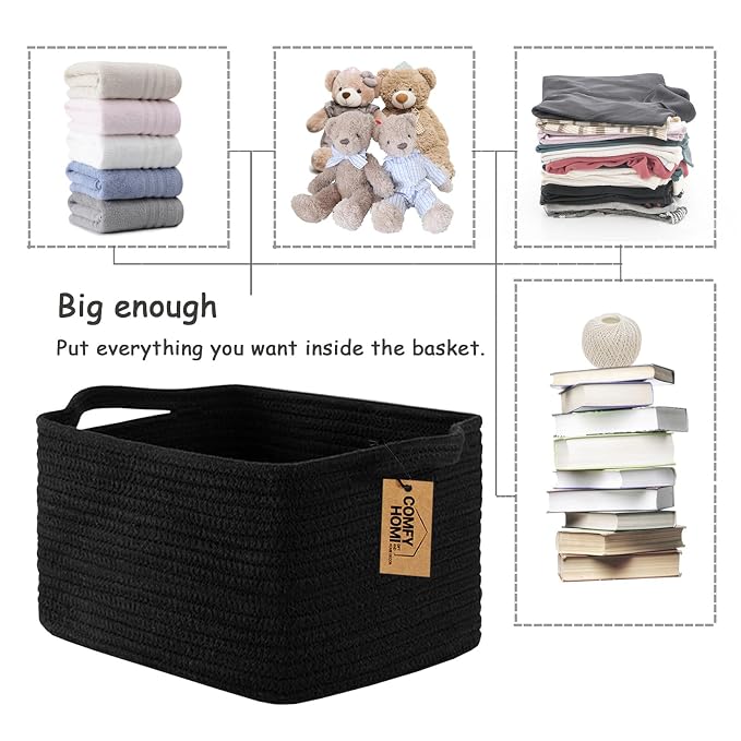 COMFY-HOMI 3PACK Cotton Rope Woven Basket - Image 7