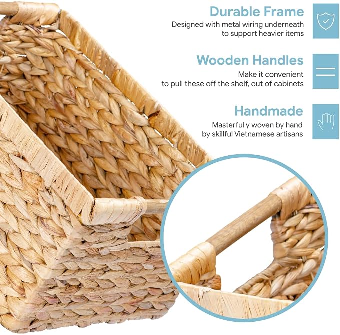 VATIMA Large Rectangular Wicker Basket - Image 3
