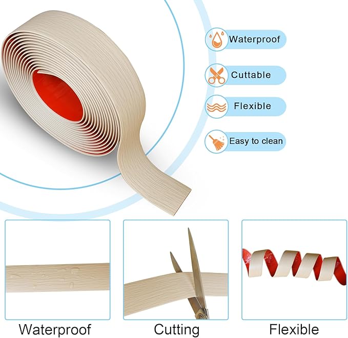 Floor/Door Flat Transition Strip & Self Adhesive Floor Vinyl Floor Edge Trim - Image 3