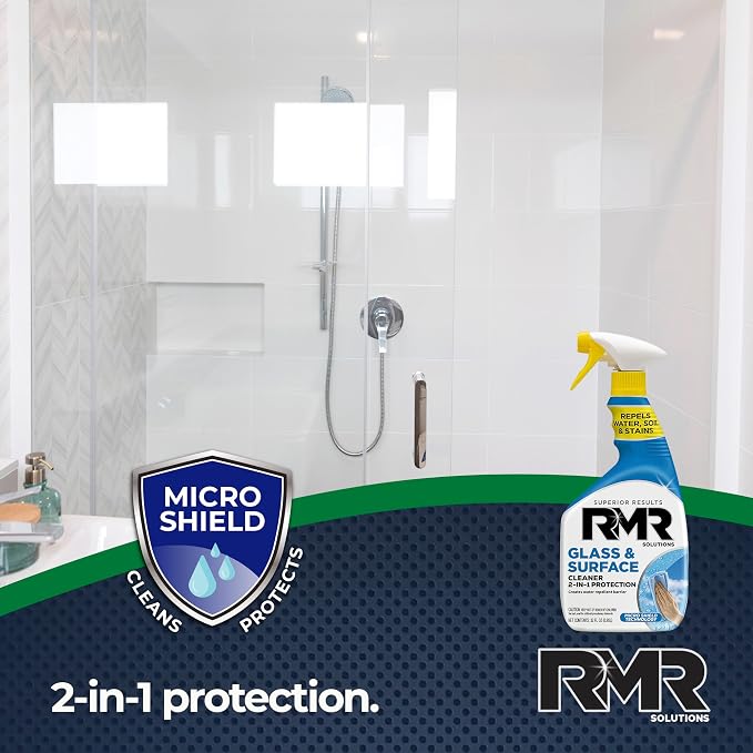RMR Shower Spray, 2-in-1 Glass and Surface Cleaner Plus Repellent, Streak-Free - Image 3