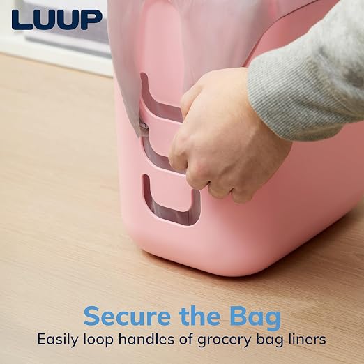 STORi Luup Bathroom Wastebasket, Secure Grocery Bags, Plastic Garbage Container - Image 3