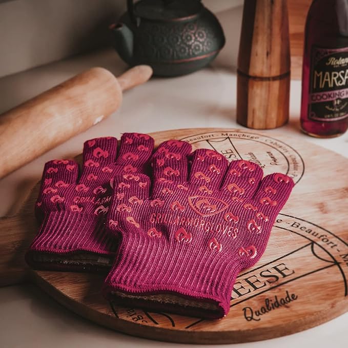 Grill Armor Oven Gloves 932°F Extreme Heat & Cut Resistant Oven Mitts - Image 4