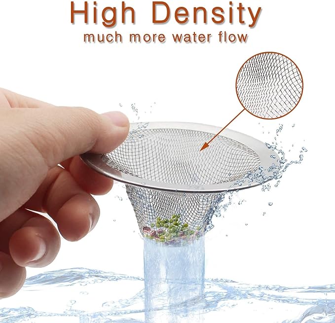 40pcs Heavy Duty Stainless Steel Slop Basket Filter Trap, 2.75" Top / 1" Mesh - Image 7