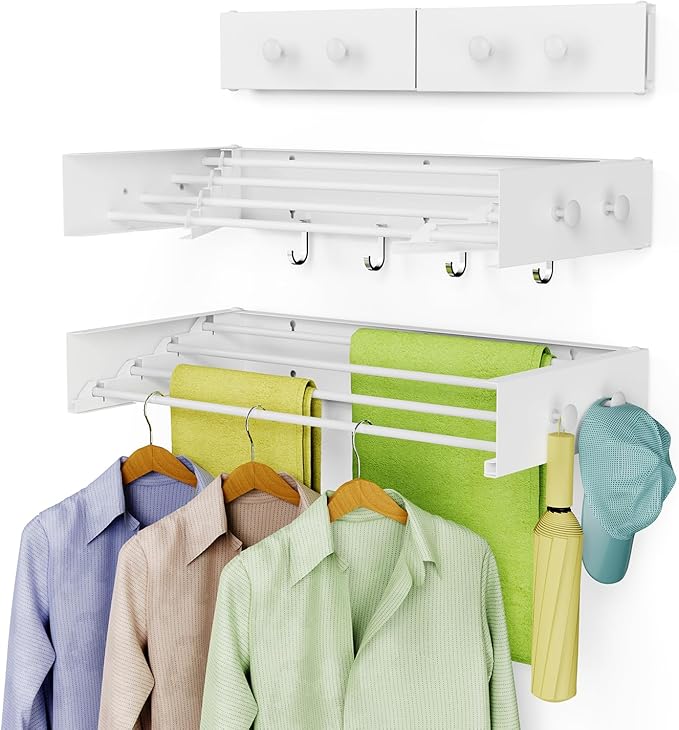 Drying Rack Clothing, Clothes Drying Rack Wall Mounted, Laundry Drying Rack by Unknown