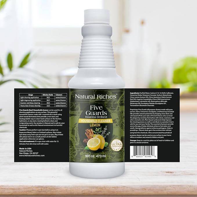 Natural Riches Household Cleaner Concentrate Five Guards Lemon scent from The - Image 7