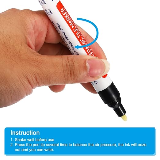 PATIKIL Grout Pen, 4 Pack Black Tile Marker Waterproof Grout Sealer Pen Tile - Image 5