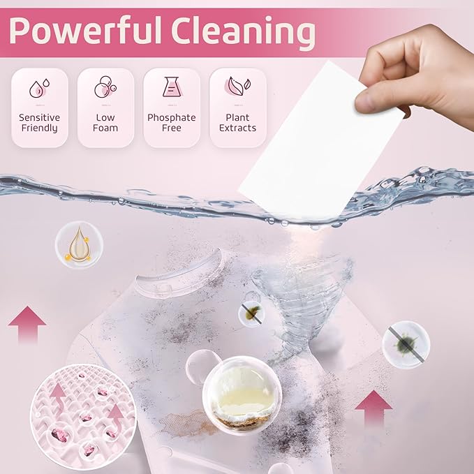 Poesie Laundry Detergent Sheet Berry Burst Scent 160 Sheets No Plastic Jugs No - Image 4