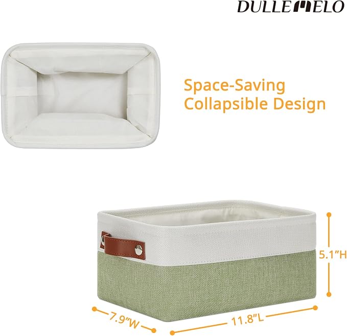 DULLEMELO Small Storage Basket, Fabric Collapsible Gift Storage Basket - Image 2