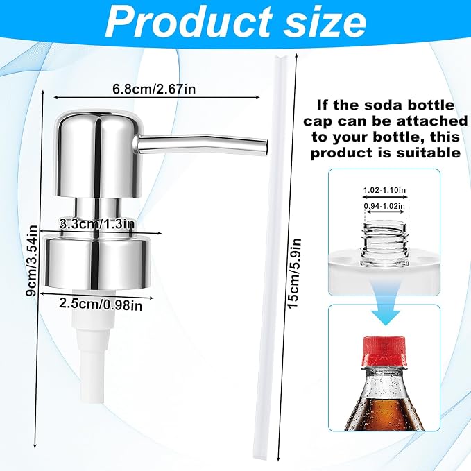 2 Pack Soap Dispenser Pump Replacement Top Dispenser Pumps Refill Dispensers - Image 2