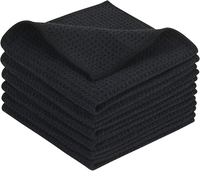 KinHwa Microfiber 6 Pack Dish Cloths Thick Waffle Weave Kitchen Dish Drying by KinHwa