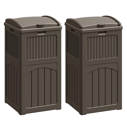 Flamaker 30 Gallon Trash Can, Resin Outdoor Garbage Can by Flamaker