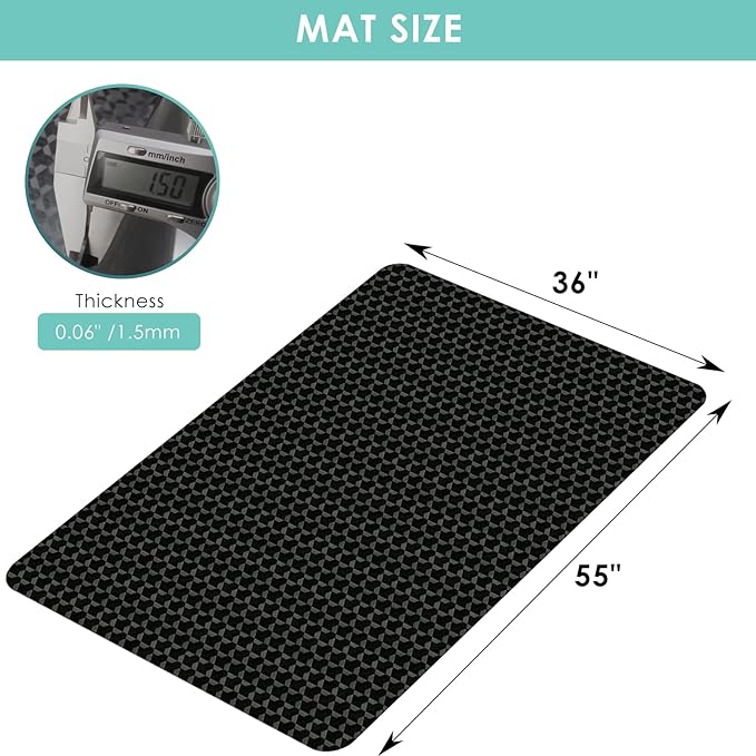 Vicwe Office Chair Mat for Hard Floor, Easy Glide for Chairs - Image 7