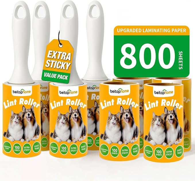 Lint Roller for Pet Hair Extra Sticky, 800 Sheets by Beitophomepet%60sfamily