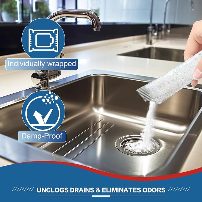 Drain Clog Remover 18 Packs Fast Acting Drain Cleaner Powders - Image 3