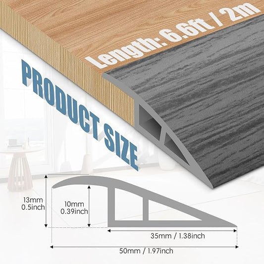 Floor Transition Strip Door Threshold 79" Floor Transition Reducer Trim on The - Image 2