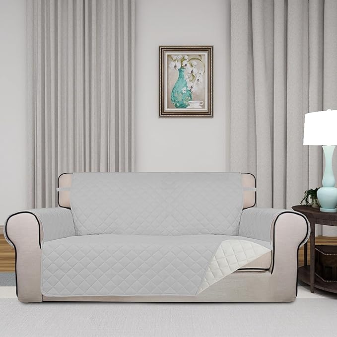 PureFit Reversible Quilted Sofa Cover, Water Resistant Slipcover Furniture - Image 2