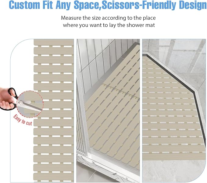 Shower Mat Non-Slip Bath Mat for Tub Floor & Stall - Image 4