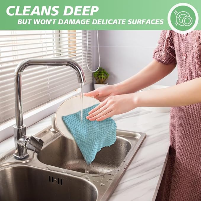 SINLAND Microfiber Dish Cloth for Washing Dishes Rags Best Kitchen Washcloth - Image 5