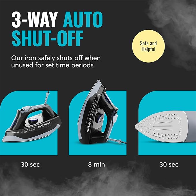 Pursteam Steam Iron for Clothes 1700W - Image 5