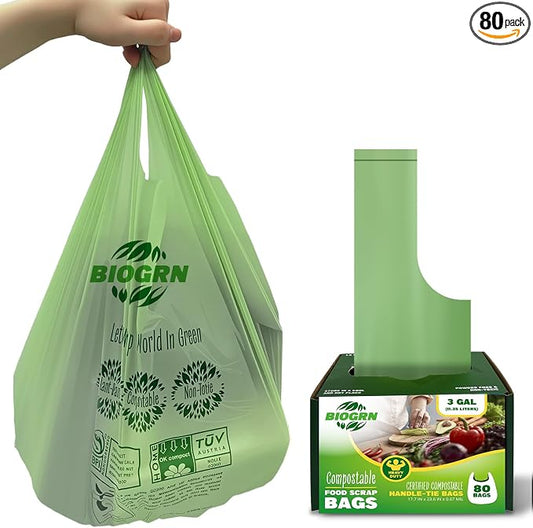 2.6-3 Gallon Compostable Trash Bags by BIOGRN