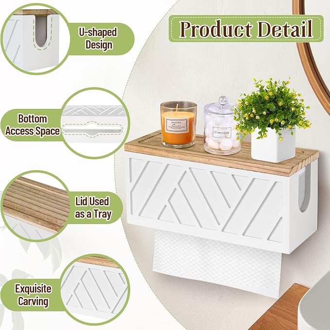 Paper Towel Dispenser Wall Mount, Paper Towel Holder Wall Mounted - Image 6