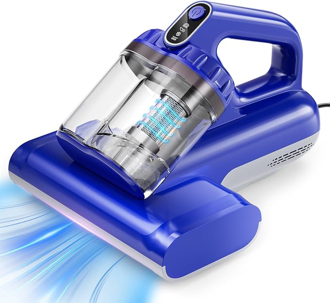 Mattress Vacuum Cleaner, 17Kpa 650W Bed Vacuum Cleaner, 273nm UV-C Light & by BYHUME