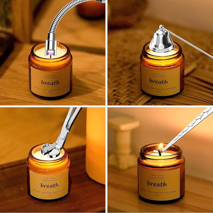 5 in 1 Candle Accessory Set, Candle Wick Trimmer Cutter, Candle Wick Dipper - Image 8